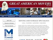 Tablet Screenshot of greatamericanmovers.com